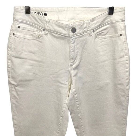 Ann Taylor Womens Low Rise‎ Curvy Fit Skinny Ankle Jeans White Size 6 - Picture 3 of 11